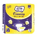 AVM Super Dry Economy Adult Diaper XL size (Extra Large) | Waist (48"-68" | 121-172 cms)| Unisex | Absorption-Protection | Odour Control | 10 Pcs/1 Pack