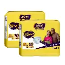 AVM Super Dry ECO Pants Adult Diapers L Size (Large) Waist (81-140 cm | 32"-55") | Protection | Leak Proof | Unisex - 2 Pack | 20 Pcs