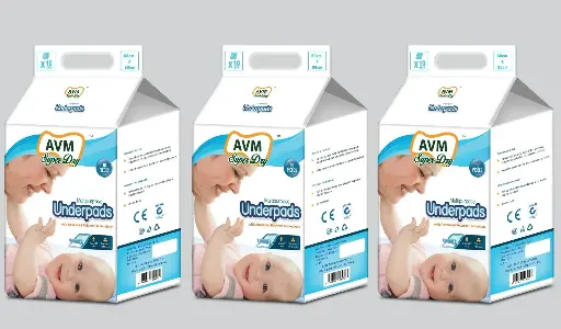 AVM Super Dry Underpads Large ( 60*90 cm) Pack of 3 with Super Absorption Layer/Leak Proof/Convenient and Comfortable